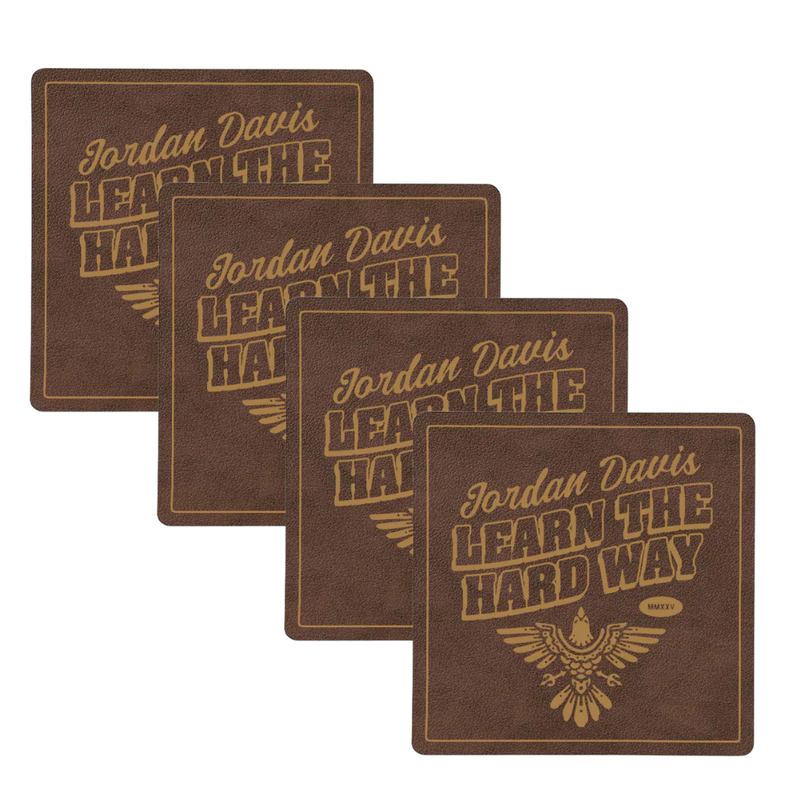 Jordan Davis - LTHW Leather Coaster Set
